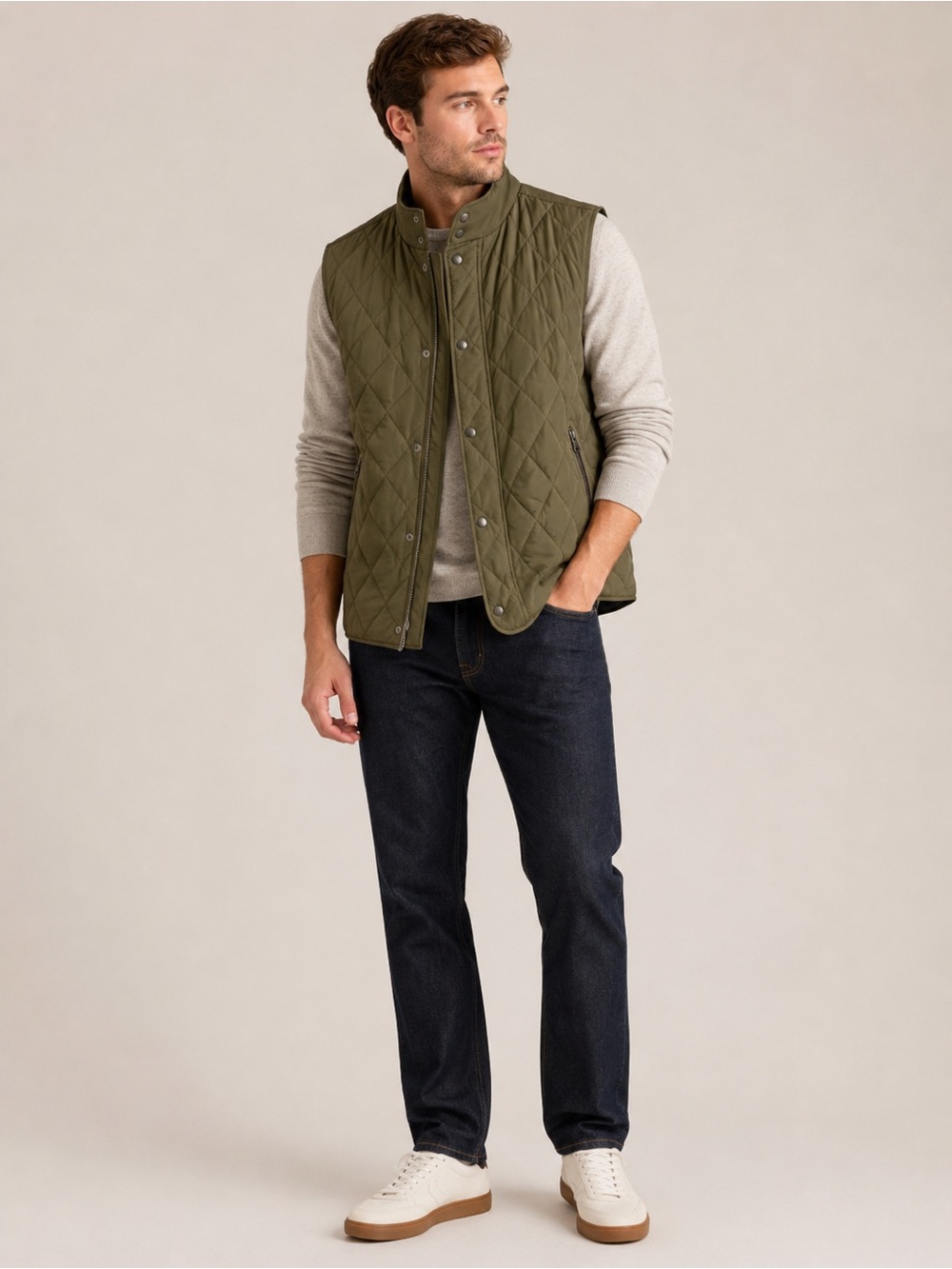 Banana Republic Men’s Vest Jacket - Olive